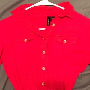 Red business casual dress